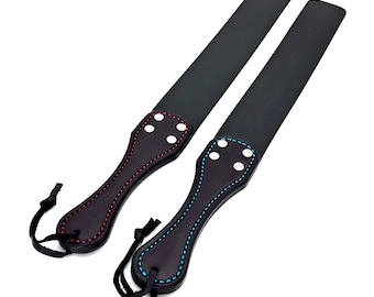 Rubber Strap - PVC Coated Nylon with Leather Handle -  BDSM Spanking Impact Toy