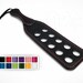 14' Inch (36 cm) Leather Paddle with Holes - Your Choice of Stitching Color