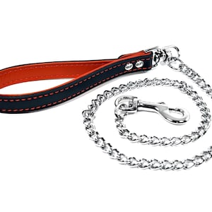 36&quot; Inch Chain Leash - Choice of Color - Can be made to match any of our collars!