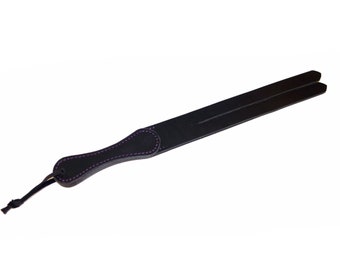 Leather Double Tawse / Slapper -  18" Inches (46 cm) long - Your Choice of Stitching Color