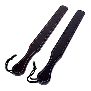 Classic Leather Strap - 3 Layers - Deep Heavy Impact Spanking Paddle - 18 Inch Long