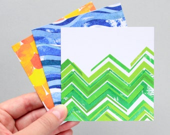 Landscape Pattern Notecard Pack | Geometric Pattern Card Set | 6 Card Pack | Thank You Card