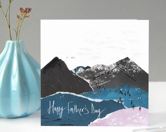 Mountains Fathers Day Card | Mountains Walking Outdoors Nature Card for Dad | Hiking Father's Day Card