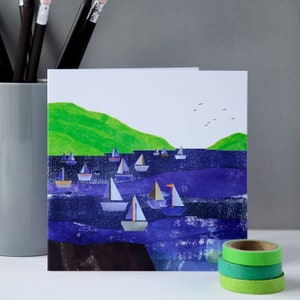 Boats Birthday Card Devon Coast Card Seaside Birthday Card Seaside Card for Her image 9