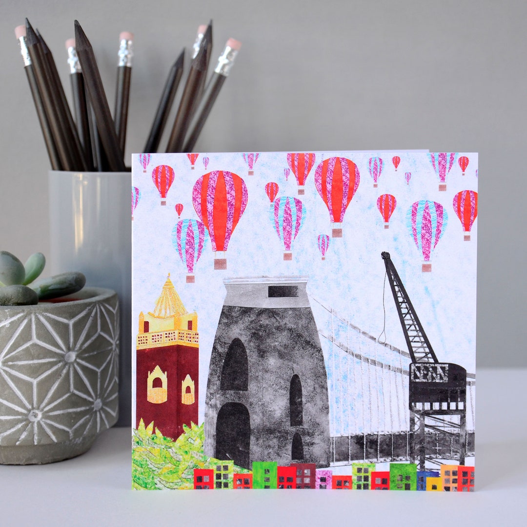 Bristol Birthday Card Bristol Art Bristol Skyline Print Etsy