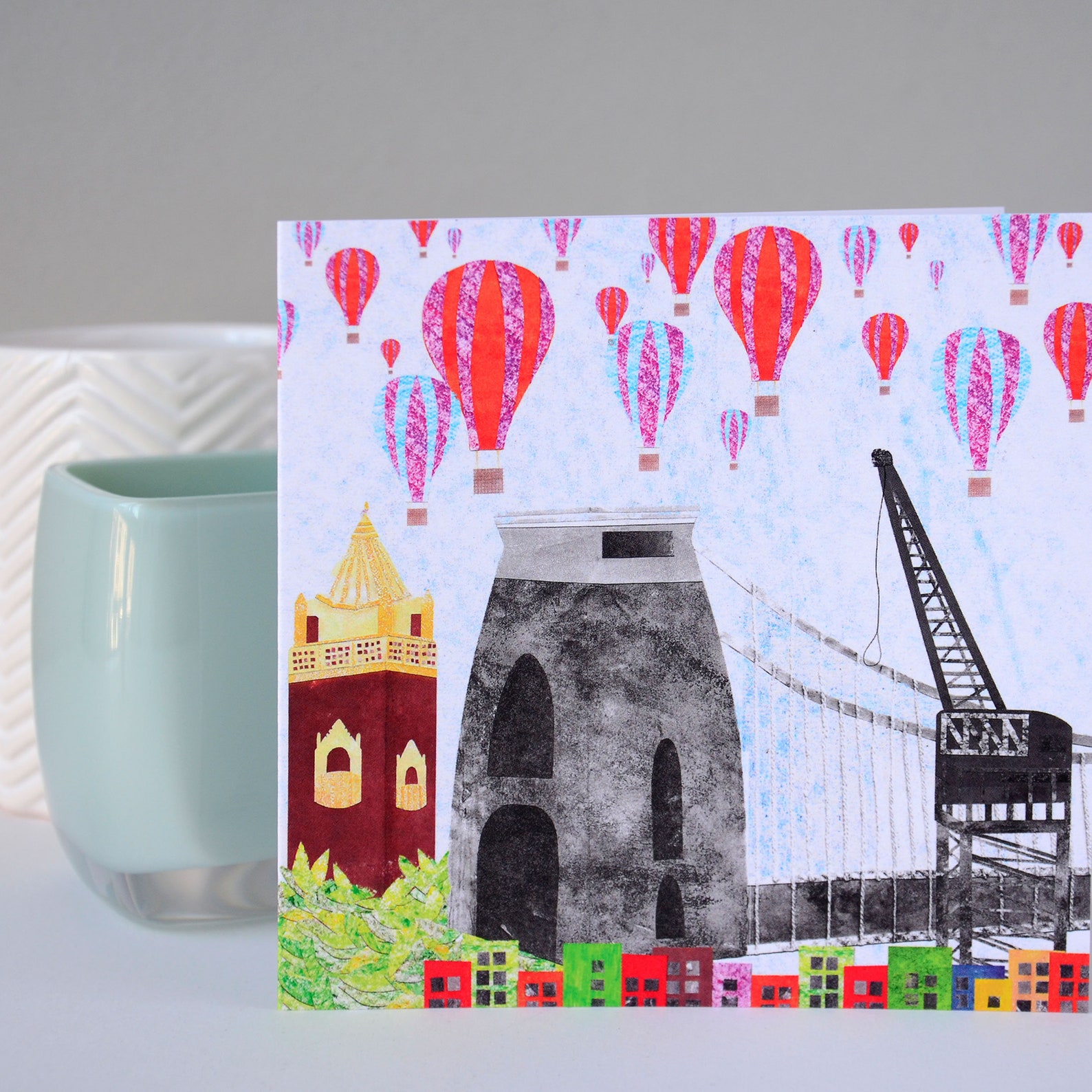 Bristol Birthday Card Bristol Art Bristol Skyline Print Etsy