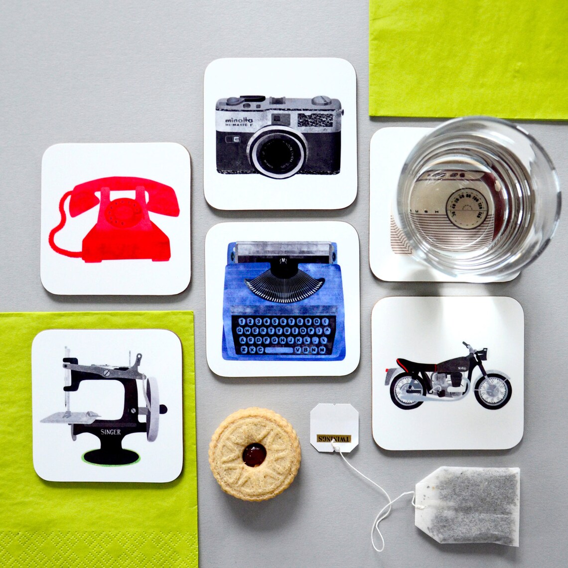 Typewriter Coaster Vintage Typewriter Coasters Retro Etsy