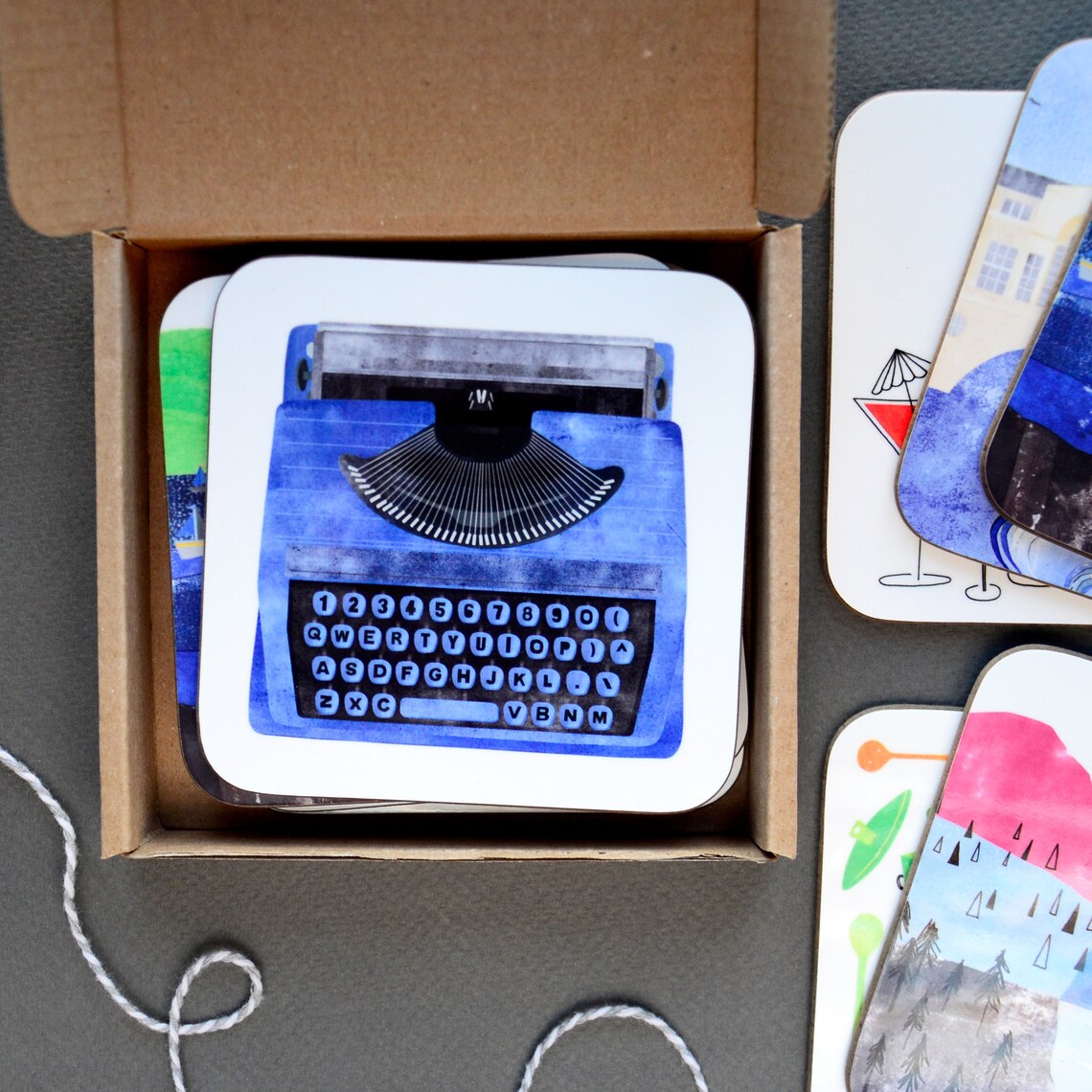 Typewriter Coaster Vintage Typewriter Coasters Retro Etsy