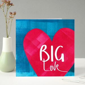 Big Love Valentines Card Bold Love Heart Valentine's Day Card Heart Card Celebrate Anniversary, Wedding or Engagement image 9