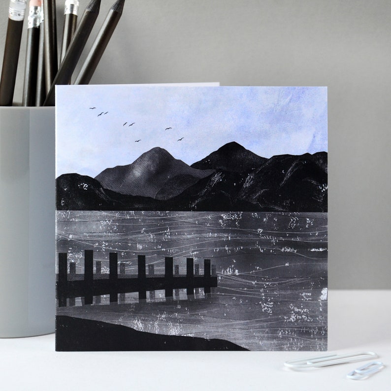 Lake Windermere Greeting Card Lake District Art Landscape Birthday Card Outdoors Card image 2