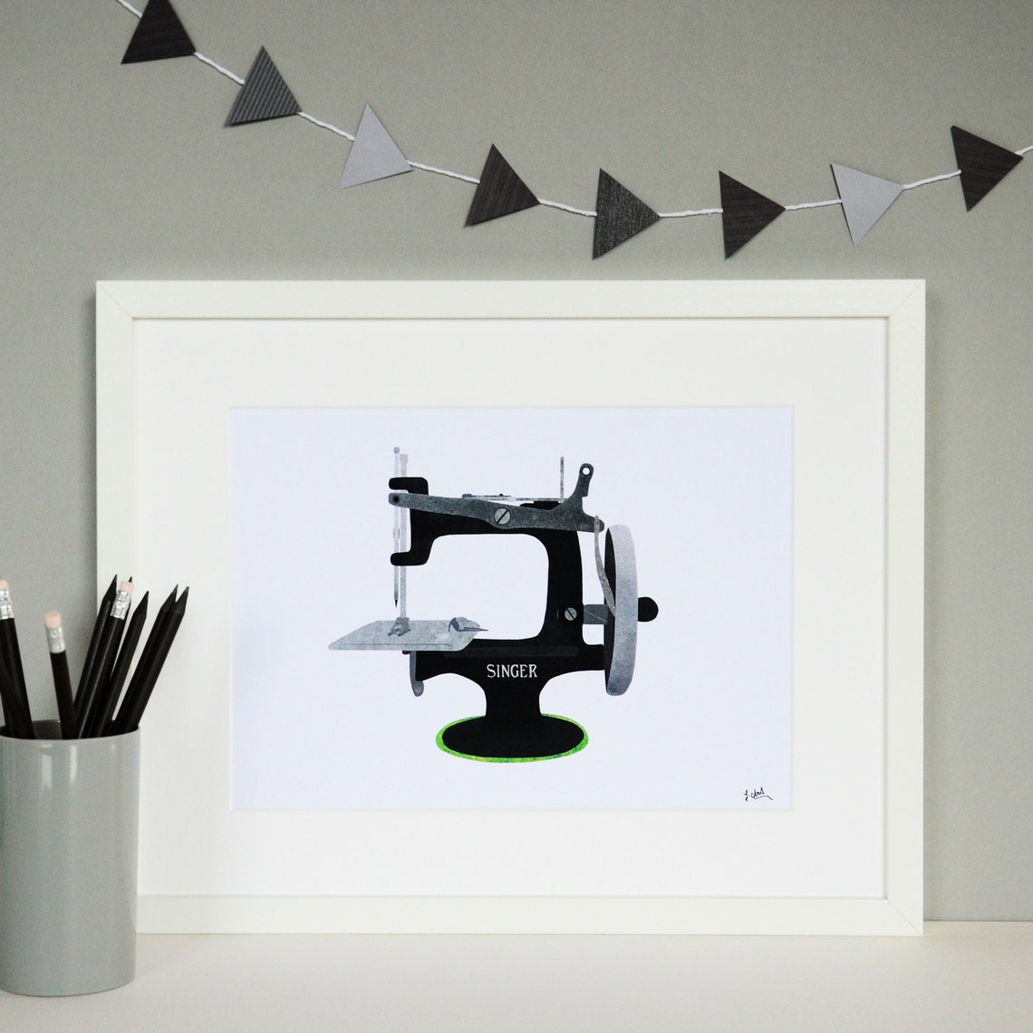 Sewing Machine Art Print Singer Sewing Machine Sewing Etsy
