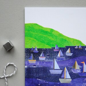 Boats Birthday Card Devon Coast Card Seaside Birthday Card Seaside Card for Her image 6