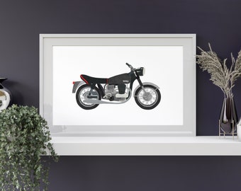 Motorbike Gifts in the UK | Motorbike Print for Dad | Motorcycle Art