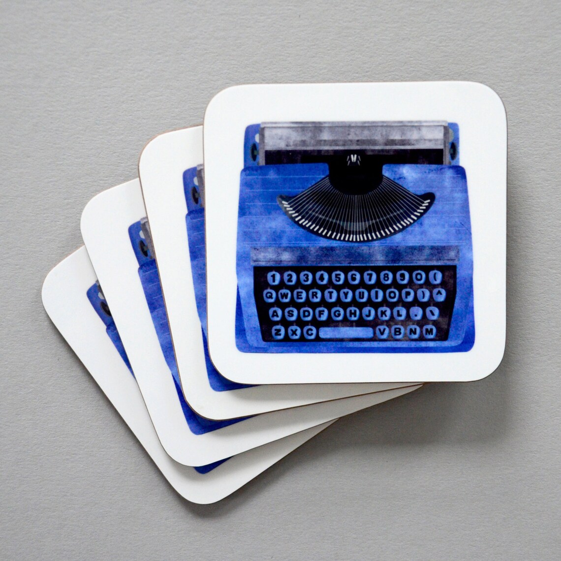 Typewriter Coaster Vintage Typewriter Coasters Retro Etsy