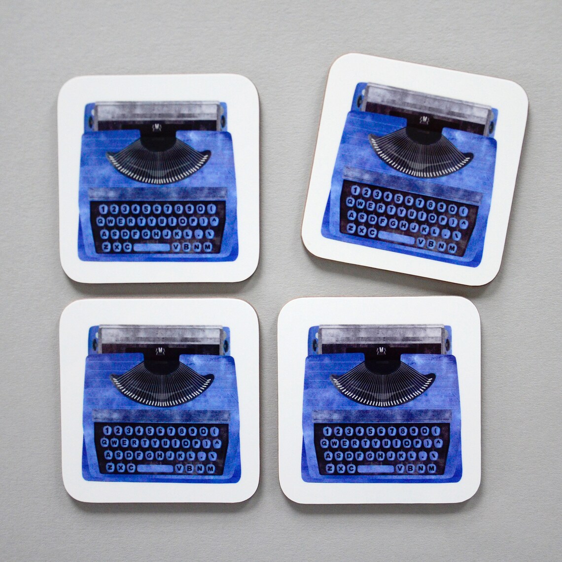 Typewriter Coaster Vintage Typewriter Coasters Retro Etsy