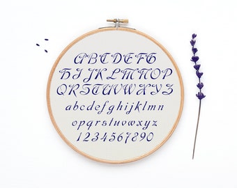 Cross stitch Alphabet pattern, 26 sts tall font chart, embroidery, monogram font, DIY cross stitch quote, - PATTERN ONLY (Rf:Alph13)
