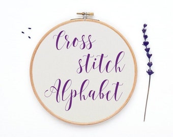 Alphabet pattern 52 sts tall font chart, cross stitch lettering Alphabet, cross stitch quote, DIY pattern, PATTERN ONLY (Rf:Alph103)