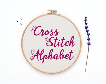 30 sts tall font cross stitch Alphabet pattern, font chart, cross stitch letters, cross stitch quote, PATTERN ONLY (Rf:Alph96)