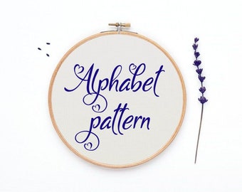 Cross stitch Alphabet pattern, 30 sts tall font chart, cross stitch letters, cross stitch quote, PATTERN ONLY (Rf:Alph86)