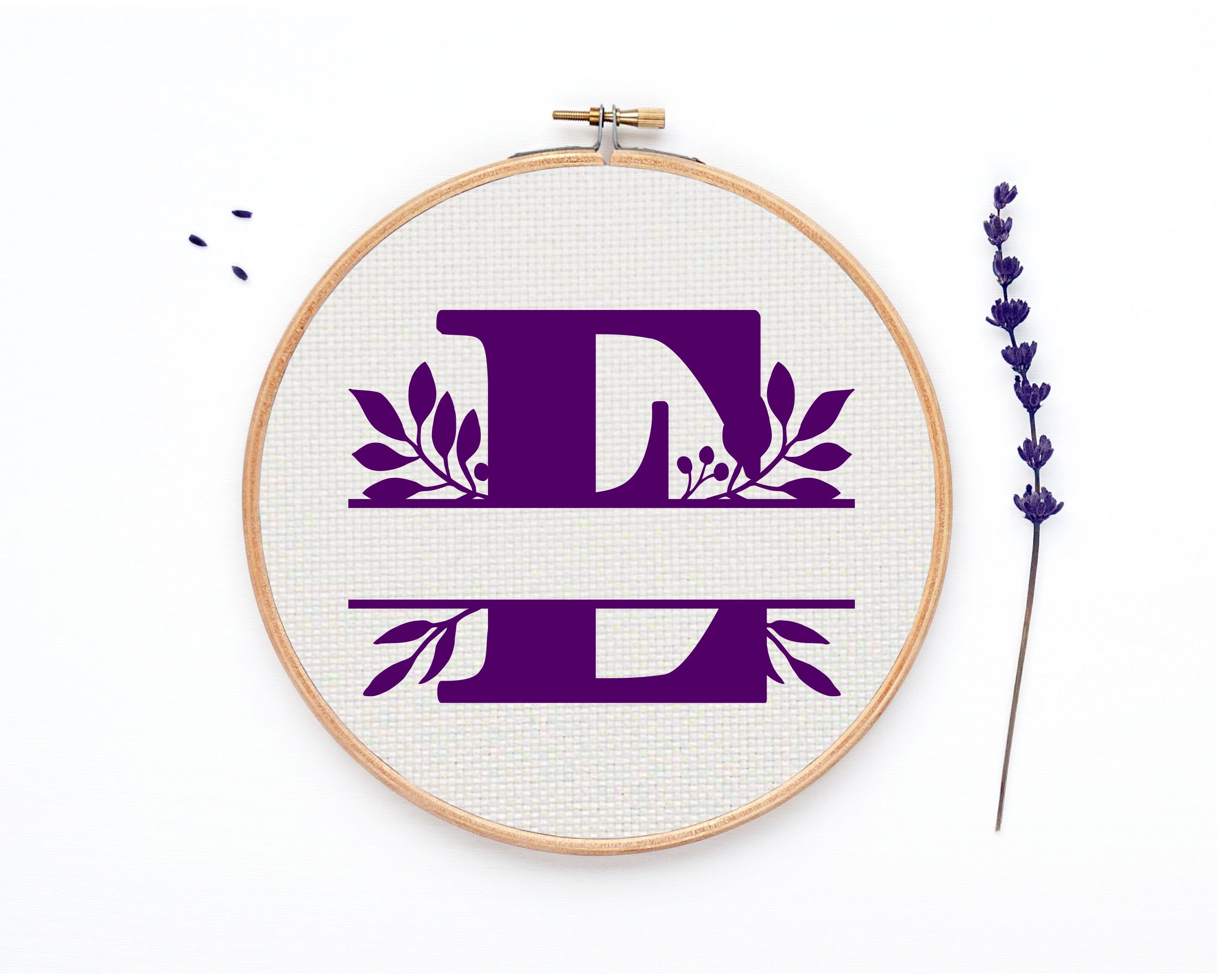 Cross Stitch Split Monogram Chart Monogram Letter Cross | Etsy