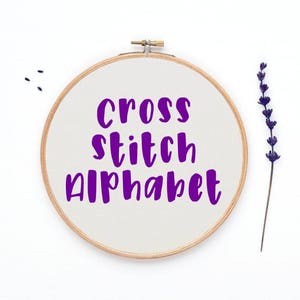 Cross stitch Alphabet pattern, 21 sts tall font chart, cross stitch letters, cross stitch quote, PATTERN ONLY (Rf:Alph73)