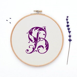 Cross stitch letter chart,  monogram letter cross stitch pattern, Letters counted graph, 98 sts tall letter - PATTERN ONLY (Rf:Alph29/B)