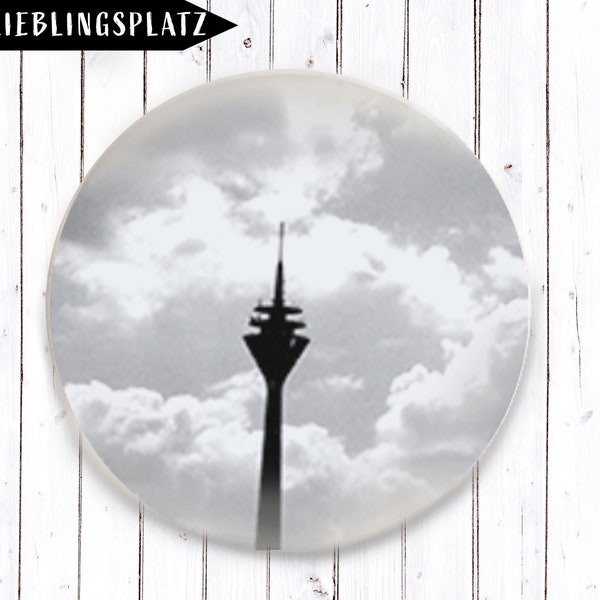 Düsseldorf, Rheinturm.Wolken, Motiv, Kapselheber