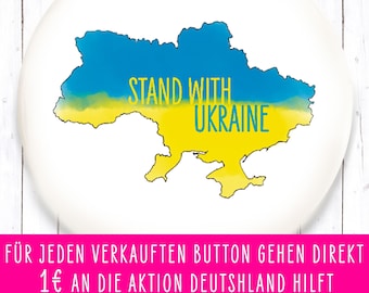 Charity Stand with Ukraine Button