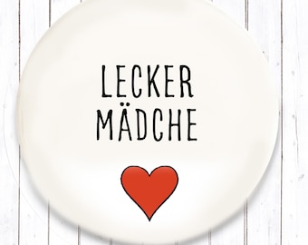 Lecker Mädche Button