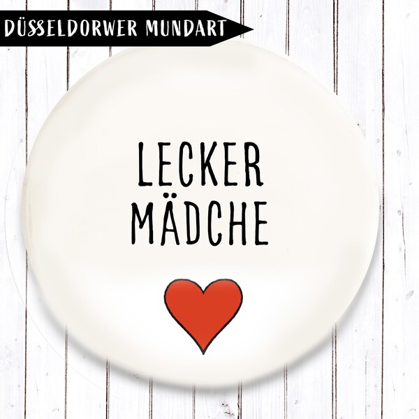 Lecker Mädche Button