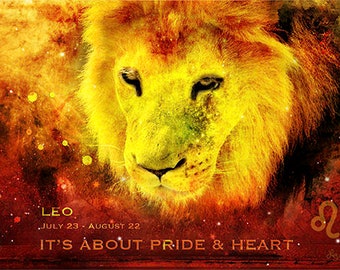 Leo + Astrology + Zodiac +  Fine Art + Metal Print + Photography + Conceptual Art + Mystical + Original Art