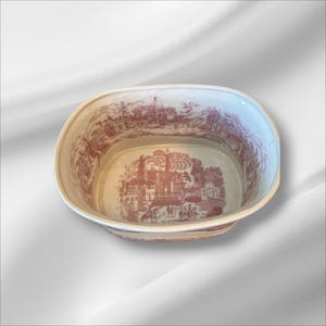 Chinoiserie Pink & White Foot Bath Orchid Pot MEDIUM Grand Millennial planter Centerpiece image 2