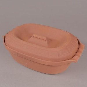 Clay Pot for Cooking with Lid and Handles, 41x27 cm, 6 L