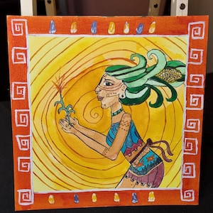 Original Signed Watercolor (maiz ) Painting 1 of 1
