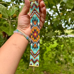 Native aztec pattern beaded anklet