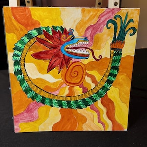 Original Signed Watercolor (Quetzalcoatl) Painting 1 of 1