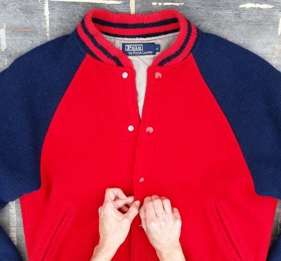 red baseball jacket