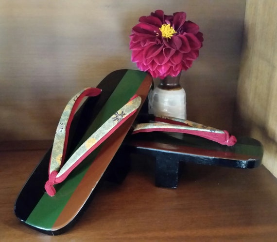 VTG-60s Traditional Japanese Lacquered Wood GETA … - image 8