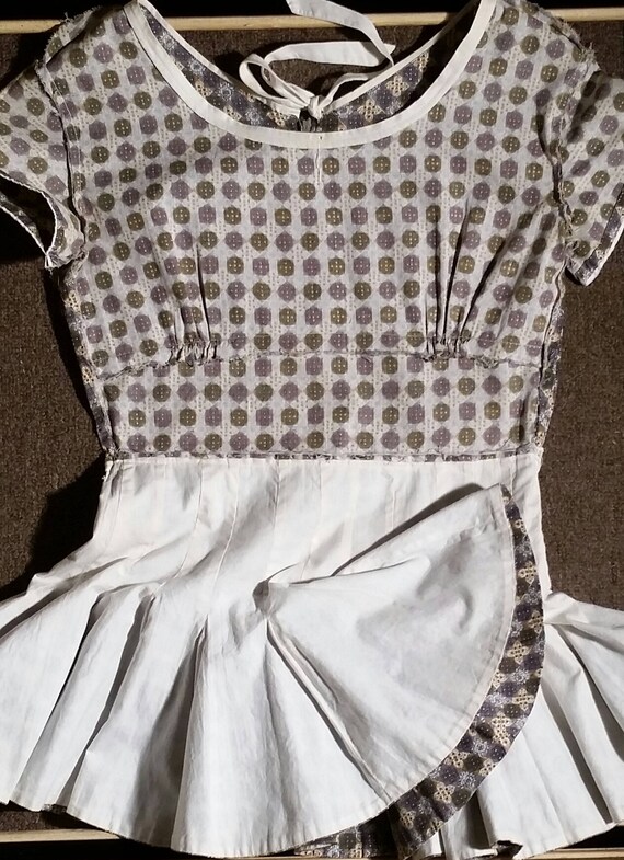 RARE late 40s-early 50s Roller Skater Dress / Pep… - image 3