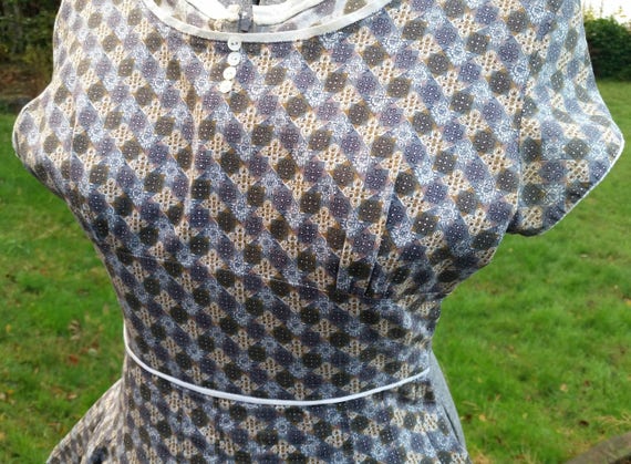 RARE late 40s-early 50s Roller Skater Dress / Pep… - image 6