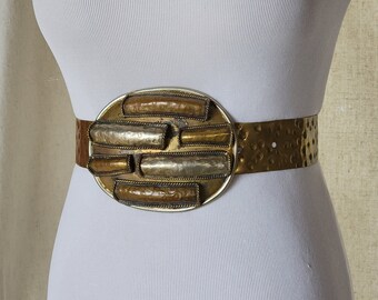 Vintage Gold Statement Belt 80s Waist Power Suit Jewelry Cinch Las Vegas EUC il_1080xN.4680967662_5pvi.jpg main image 3