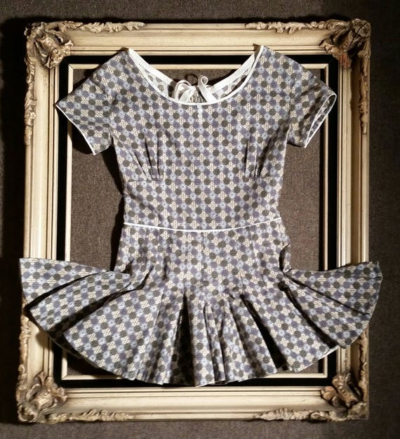 RARE late 40s-early 50s Roller Skater Dress / Pepl