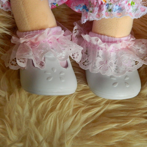 MY CHILD   frilly socks in pink   vintage  dolls clothes waldorf