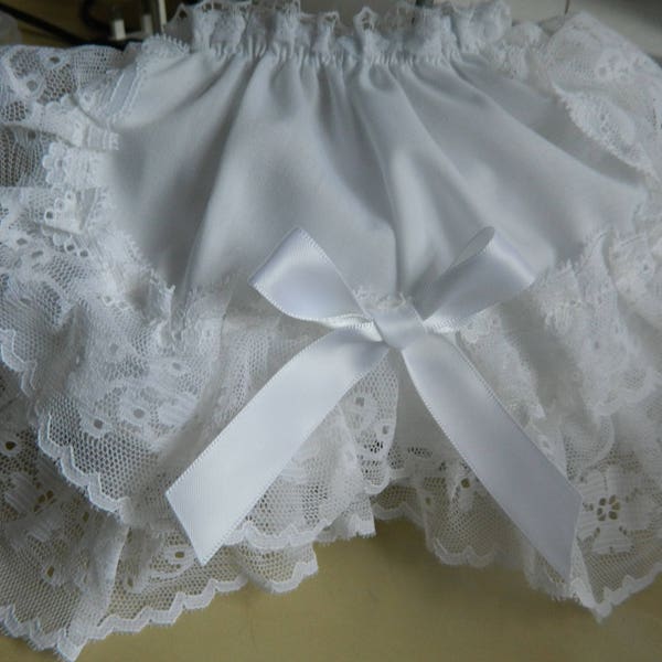 Reborn  Baby frilly bloomers, with white lace for 16" reborn dolls clothes for 14-16" doll clothes baby vintage doll