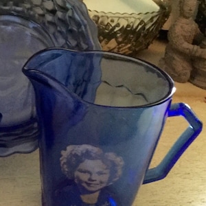 Shirley Temple Milk Pitcher and Cereal Bowl - Vintage/Antique