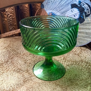 Green Art Deco Compote - Vintage/Antique