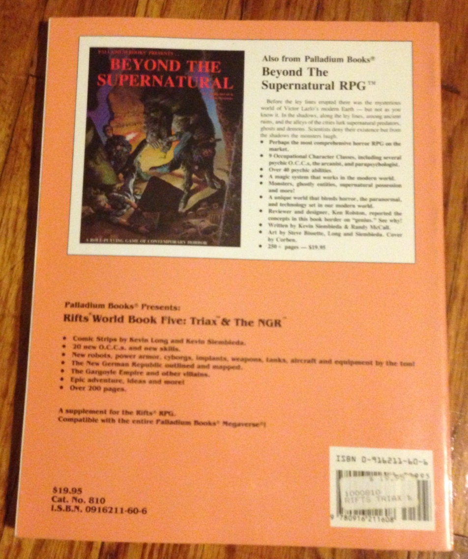 Triax and the NGR - Rifts World Book Five (RPG) - Vintage/antique Game ...