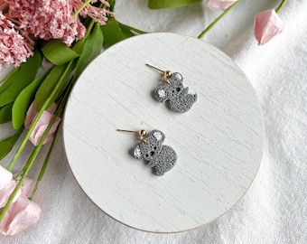 Koala Bear Polymer Clay Earrings