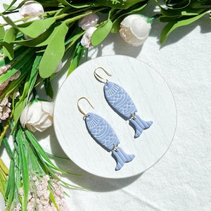 Nautical Sardine Polymer Clay Earrings | Coastal Collection