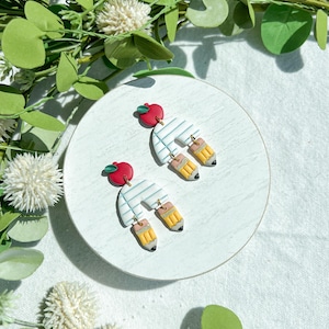 Pencil and Paper Arch Polymer Clay Earrings | Teacher Earrings | Back to School Earrings |  Teacher Gift